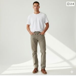 Levi's 501 Men's Button Fly Tan Jeans Size 33x34